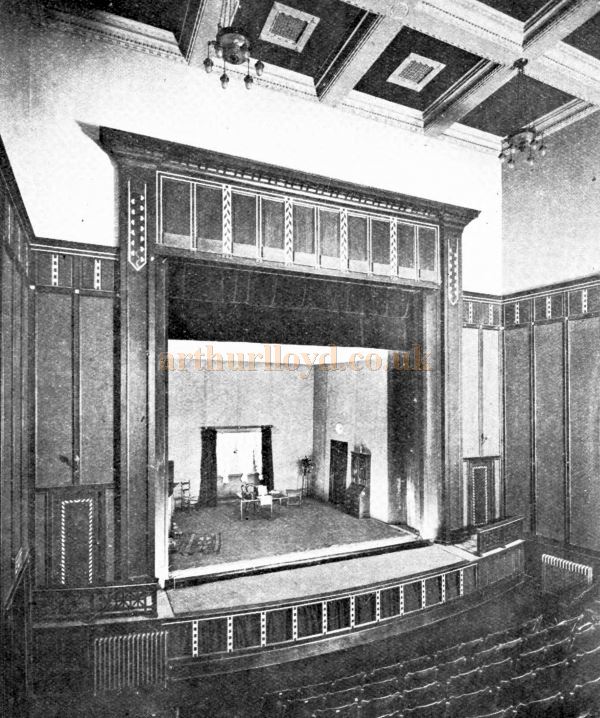 The Auditorium and Stage of the Birmingham Repertory Theatre - From the Academy Architecture and Architectural Review of 1921.